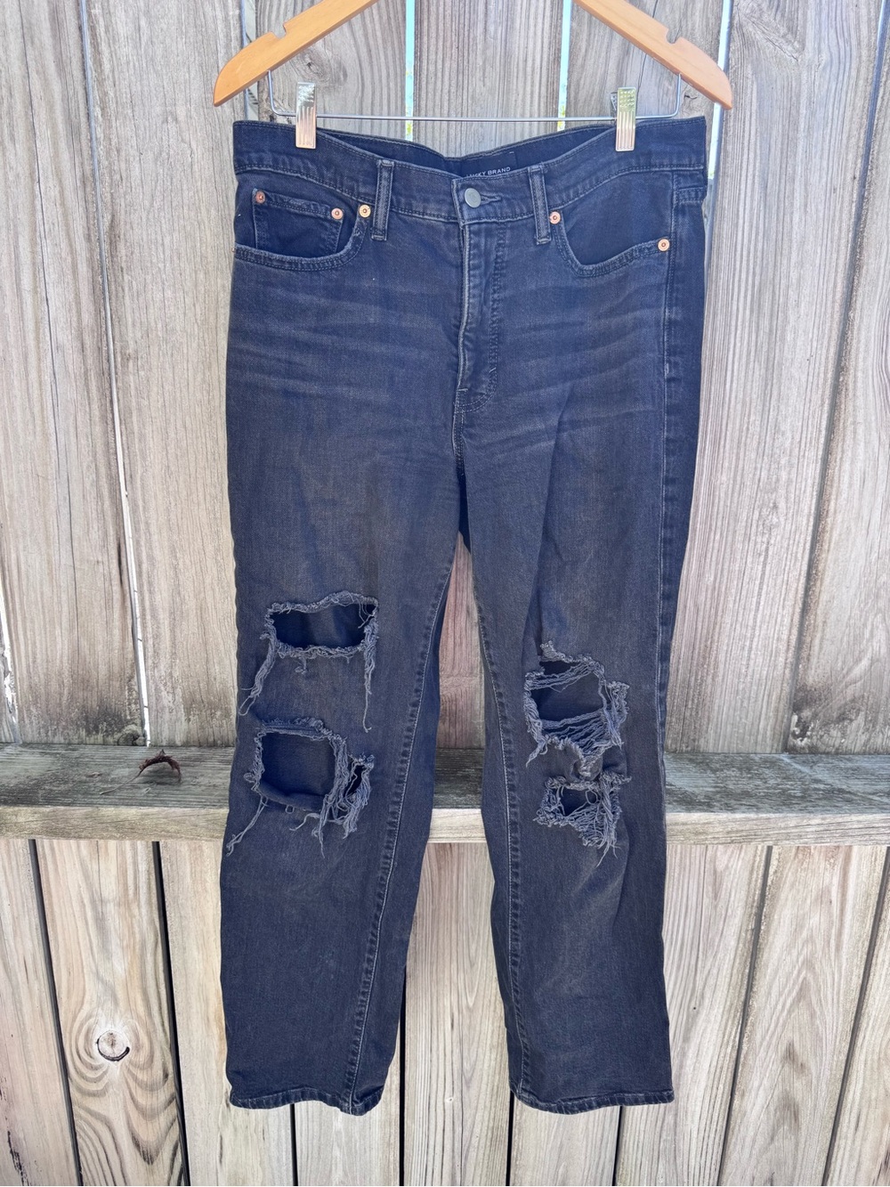 Lucky Brand Zoe Straight Jeans / 10-30R / Black